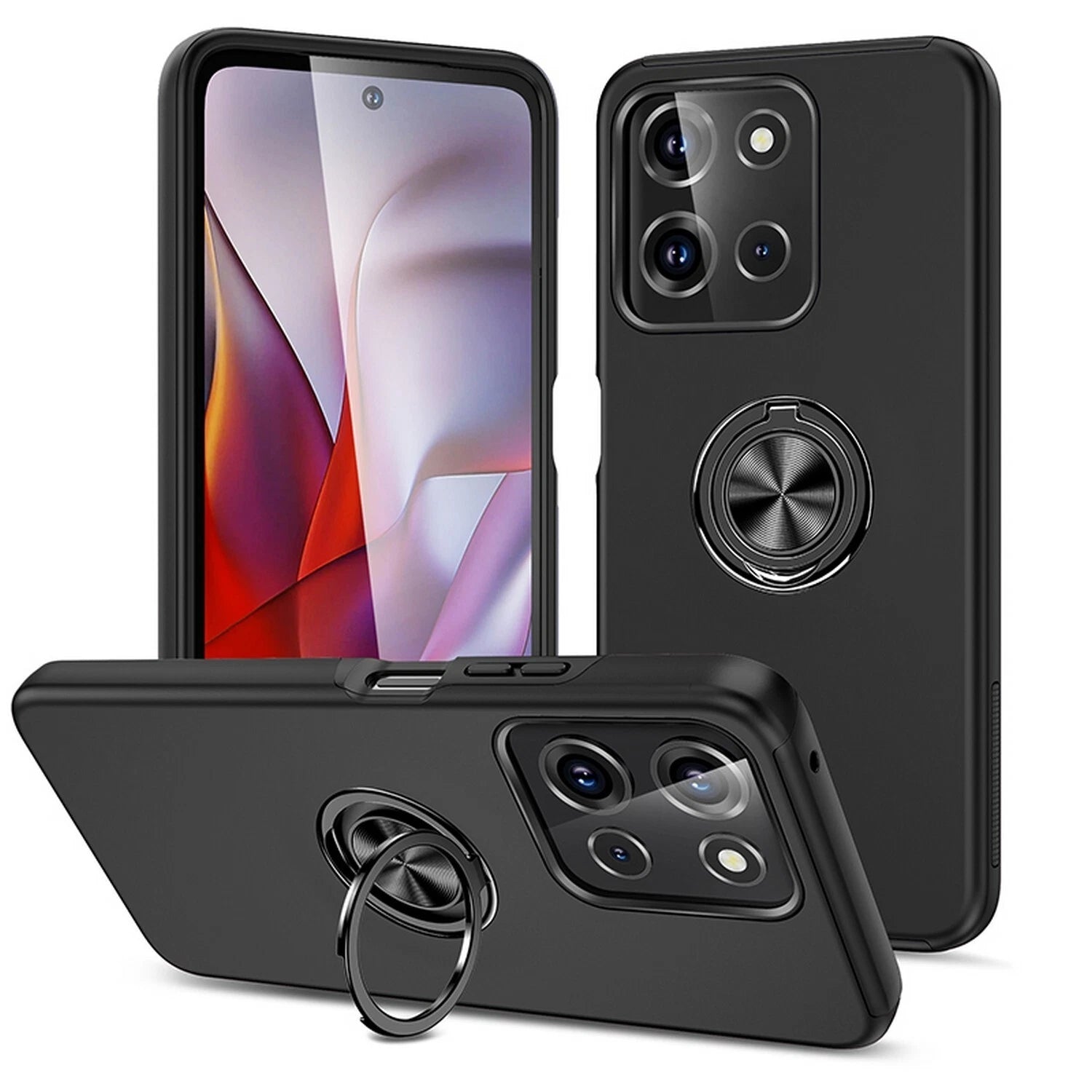 Hybrid Magnetic Invisible Ring Case for Motorola Moto Edge (2025) Hybrid Magnetic Invisible Ring Case for Motorola Moto Edge (2025)